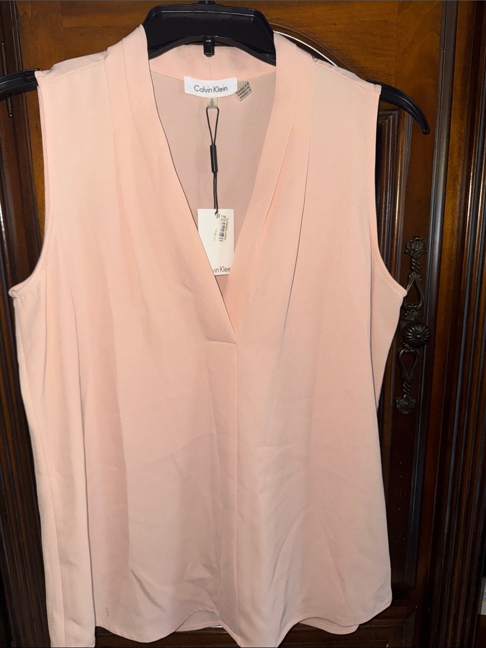 Calvin Klein Blush Pink Sleeveless V-Neck Camisole
